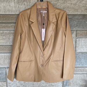 NWT BCBG faux leather blazer